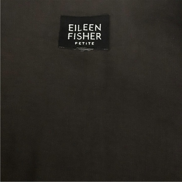 Eileen Fischer Open Front Linen Blend Brown Jacket - Picture 14 of 14